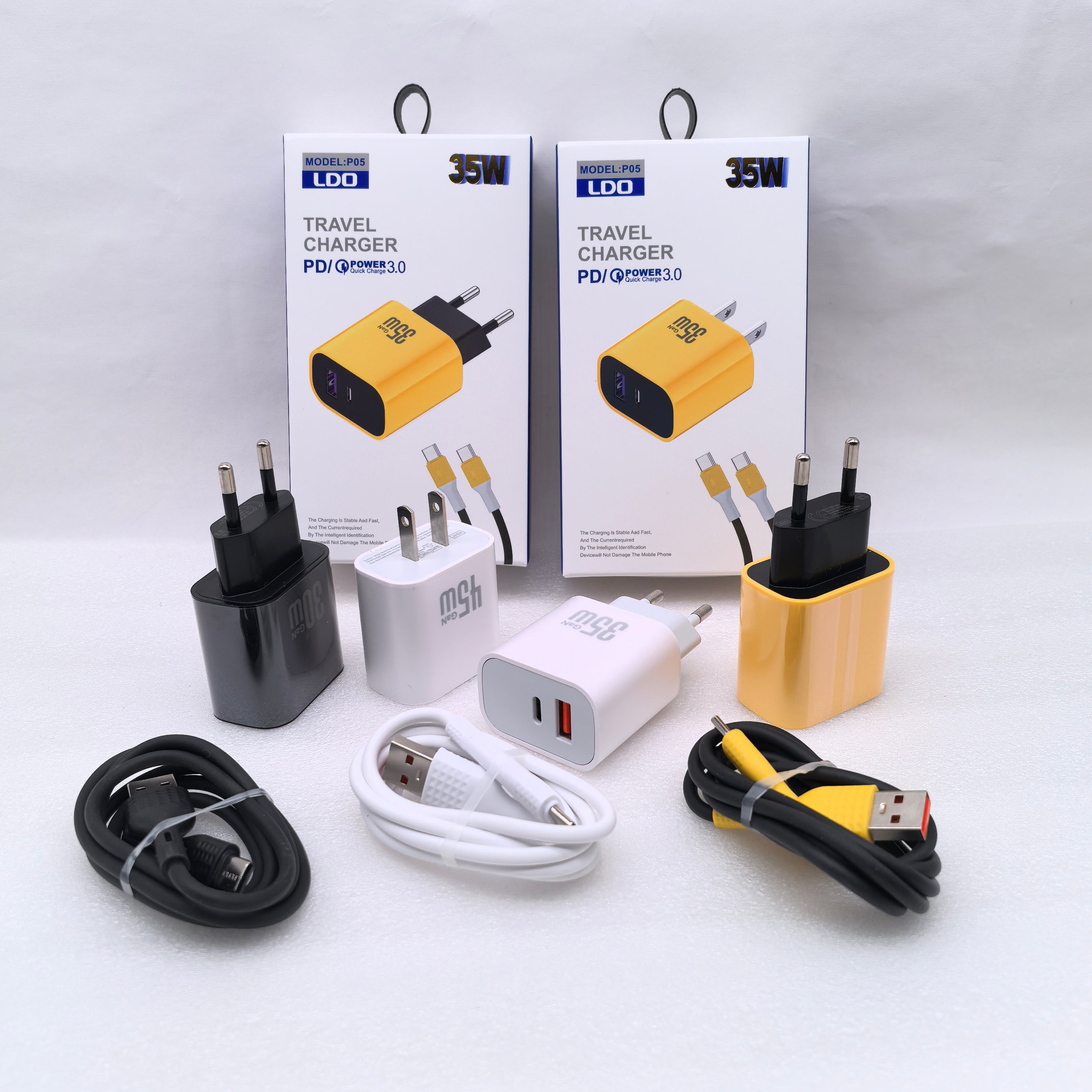 25W USB-C Super Fast Charging Wall Charger Cable EU US Plug for 16 15 14 13promax Cell Phones Electric Type Original Title