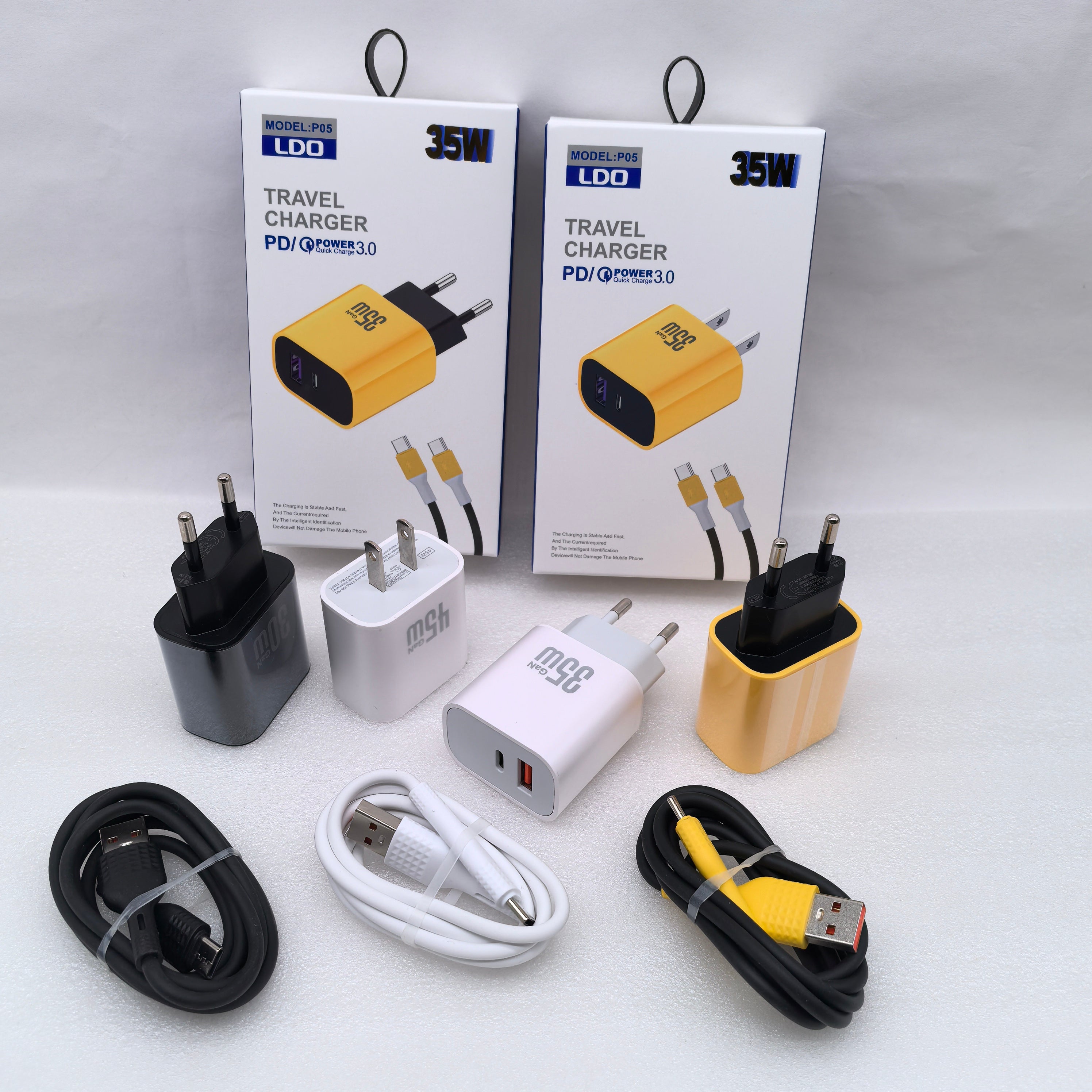 25W USB-C Super Fast Charging Wall Charger Cable EU US Plug for 16 15 14 13promax Cell Phones Electric Type Original Title