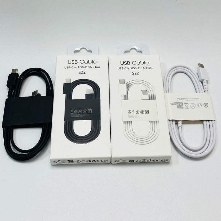 3A USB3.0 1m Type-C Data Cable for Samsung S25 S24 S23 S22 S21 A70 A80 Fast Charging High Speed Data Transfer C Type Cable
