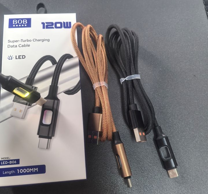 Type-C USB Cable with Braid Shielding-3A Fast Charging Metal & Nylon for Smart Watch Mobile Phone Power Bank Car Electronics