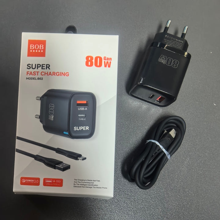 B02 25W Fast Charger OEM/ODM USB Type C Glowing LED Wall Adapter Charger for Samsung S24 S25 Ultra Android Phone Charger