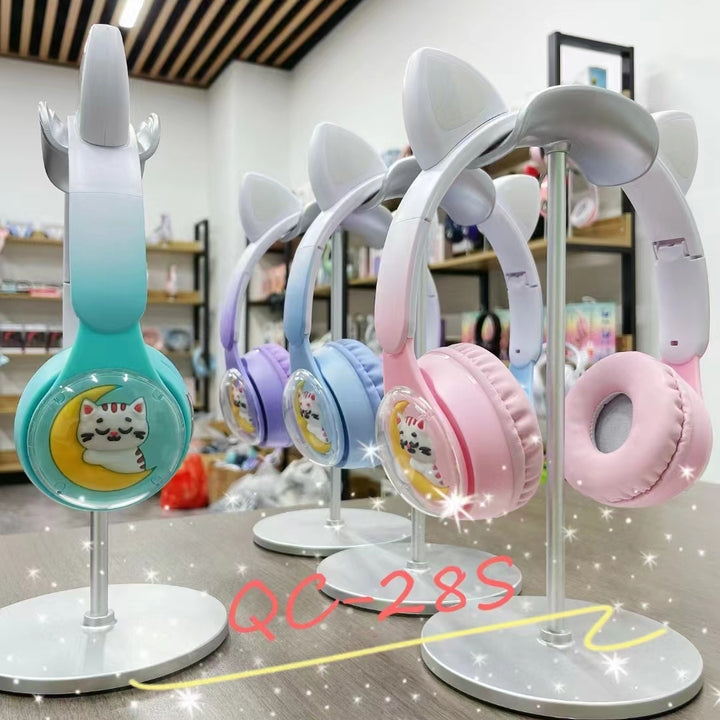 Factory Wholesaler Over-Ear Wireless Headphones for Kids Cute Cartoon E-Sports Gaming Headset Super Long Battery Life