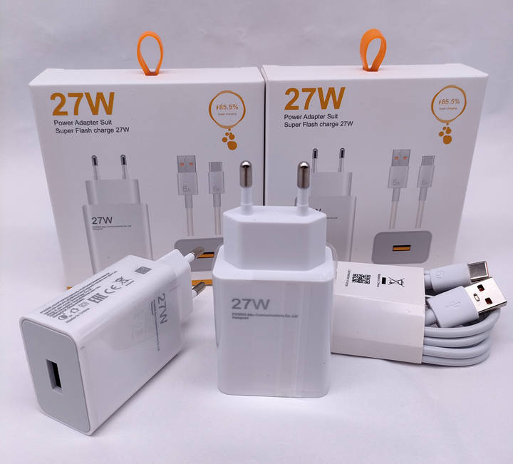 Max Fast Charger EU US Plug 27W Usb-c Wall Charger Cell Phone Fast Usb Wall Cargador