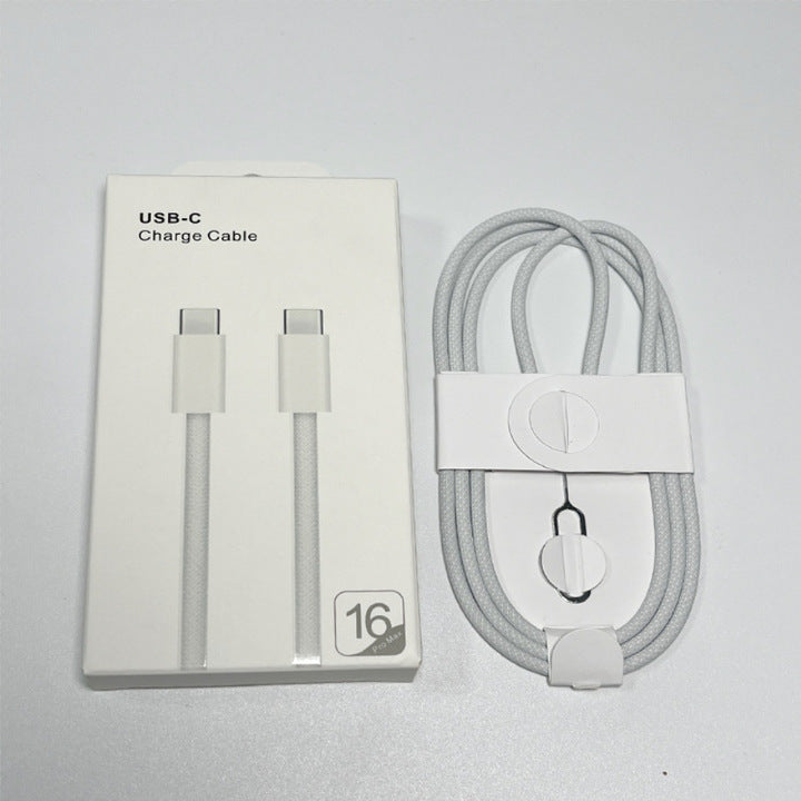 Double C Port 60W Fast Charging Adapter Cable Pure Copper Core PVC for iPhone 15/16 for Mobile Phones Type-C C Braided