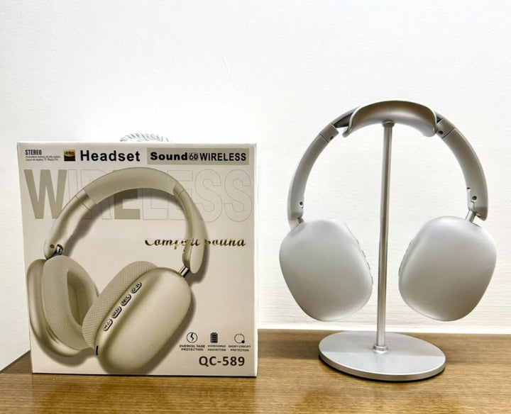 High Quality QC589 Over-Ear Wireless Earbuds with Long Battery Life-Sports & Travel Ready Headphones