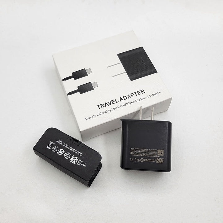 Original 45W 5A USB C Superfast Wall Charger Plug TA845 Type C Power Adapter C Cable for Samsung S25 S24 S23 S22 for Camera Use