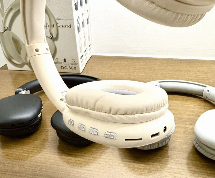 High Quality QC589 Over-Ear Wireless Earbuds with Long Battery Life-Sports & Travel Ready Headphones