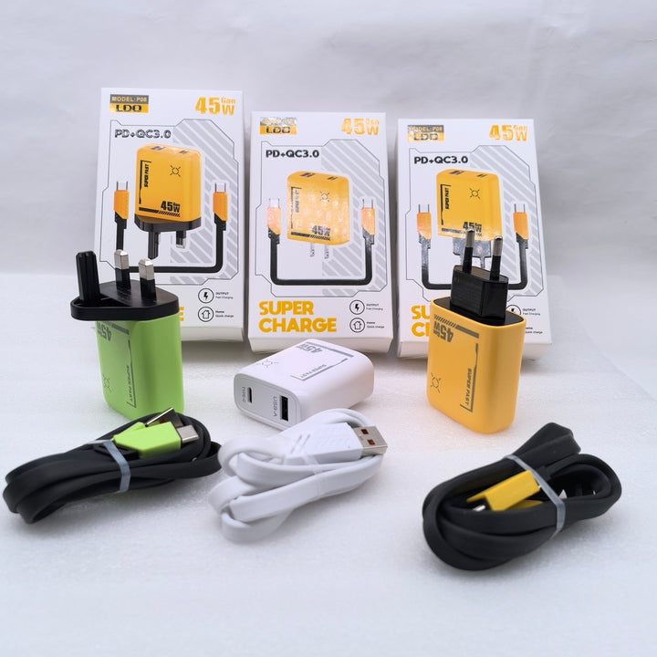 Travel-friendly PD20W USB C Wall Adapter with QC3.0 Fast Charging Technology Electric Mobile Phone Charger and USB Adapter