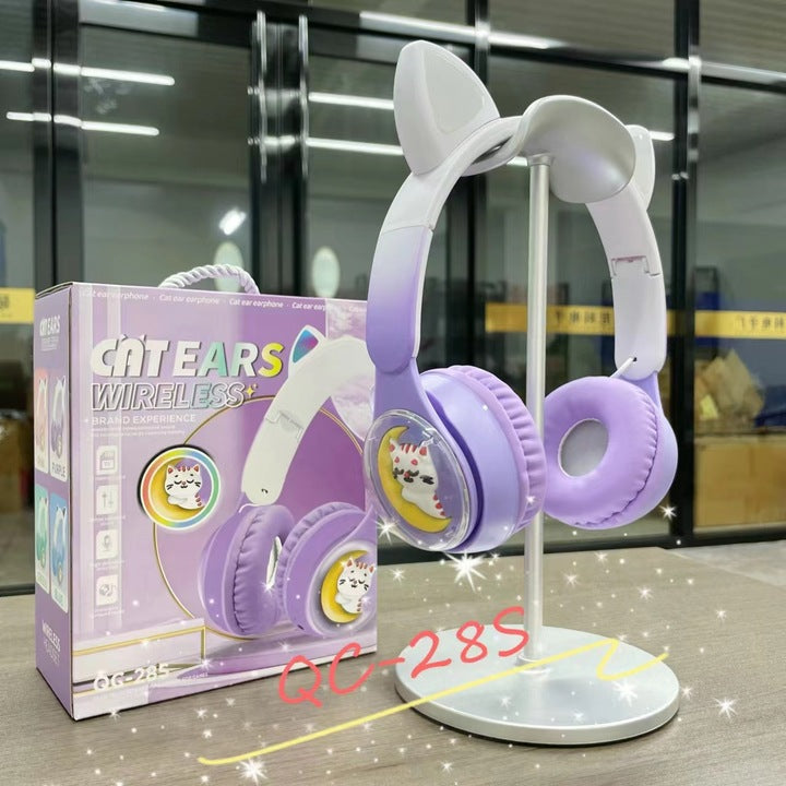 Factory Wholesaler Over-Ear Wireless Headphones for Kids Cute Cartoon E-Sports Gaming Headset Super Long Battery Life