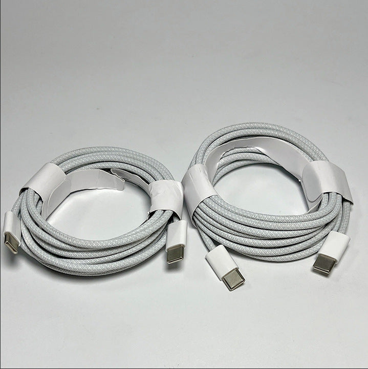 60W Fast Charging Type-C Data Cable Double-Head Braided 1M 2M 3M Lengthened C-C Flash Charging PD Cable