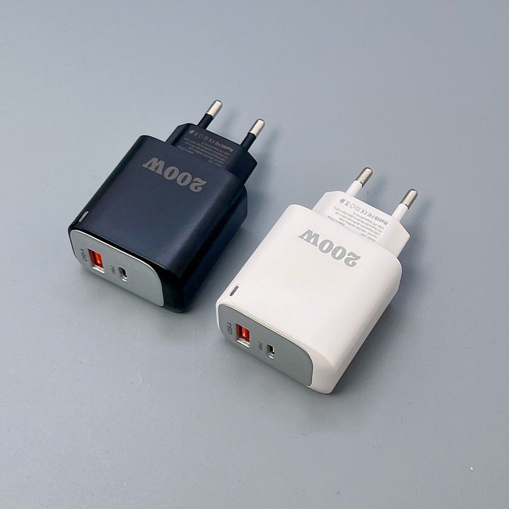 25W Chargeur Rapide USB C LED Lighht Charger PD 25W Power Adaptateur Cargador Tipo c for iPhone for Samsung Super Fast Charge