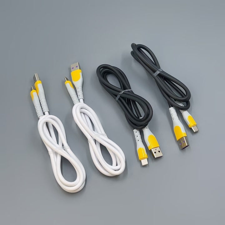 New 2.4A Fast Charging 1 Meter USB USB Type C Charger Data Cable for Android Mobile Phones Computers Earphones Compatible-3.3FT