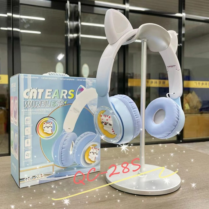 Factory Wholesaler Over-Ear Wireless Headphones for Kids Cute Cartoon E-Sports Gaming Headset Super Long Battery Life