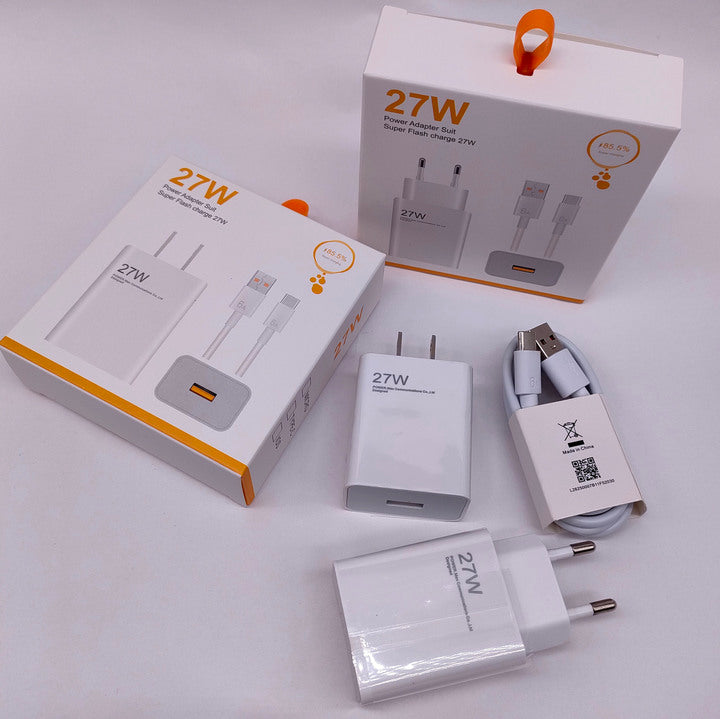 Max Fast Charger EU US Plug 27W Usb-c Wall Charger Cell Phone Fast Usb Wall Cargador