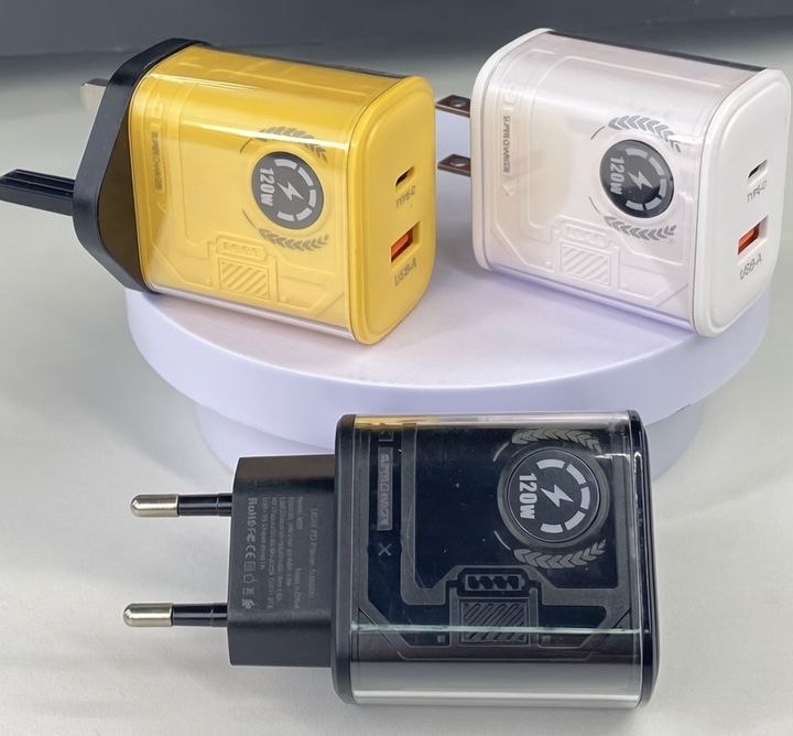 Customized 120W USB Type C PD Charger 2 Ports 2.4A EU/US/UK Plug Wall Adapter for iPhone for Xiaomi for Samsung 5V3A