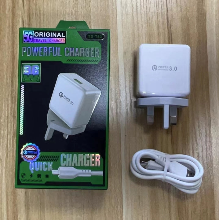 QC 4.0 Vooc Super Fast Charger for Oppo for Xiaomi Turbo Fast Charger