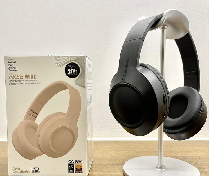 QC-B99 Wireless BT5.3 Headset with 5-10 Hours Battery Life PC ABS Material Long Wear & Pain-free Design High Quality