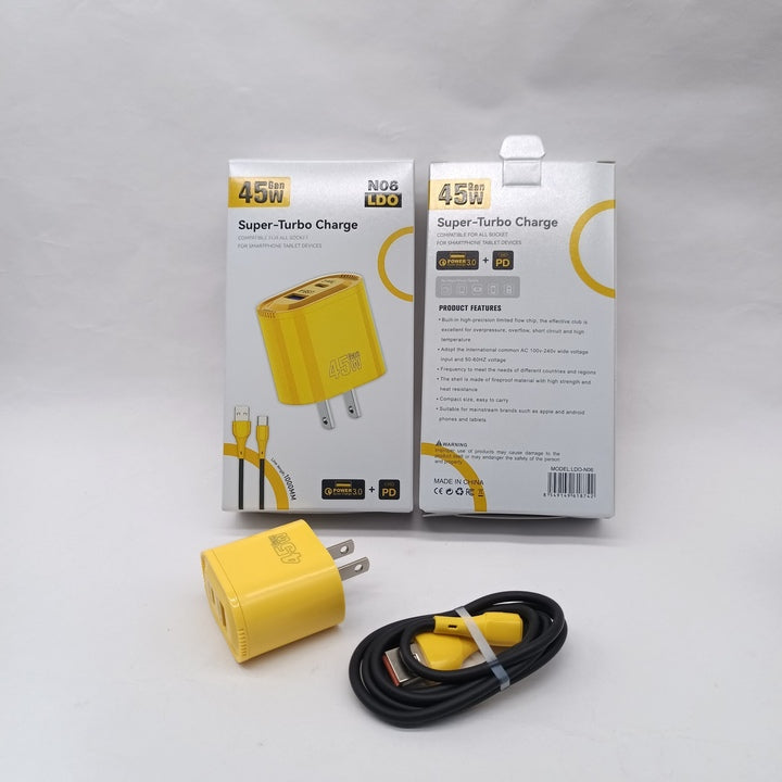 QC3.0 PD 20W 12V 1.67A Fast Charging USB Type-C Wall Charger Dual Voltage Input Short Circuit Protection for Android Devices