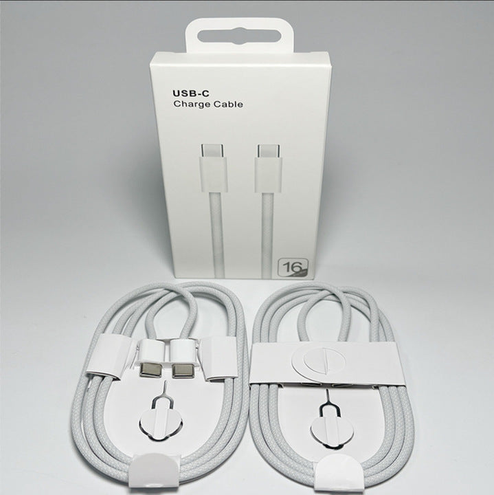 Double C Port 60W Fast Charging Adapter Cable Pure Copper Core PVC for iPhone 15/16 for Mobile Phones Type-C C Braided