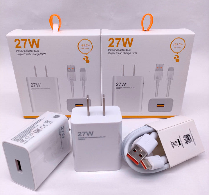 Max Fast Charger EU US Plug 27W Usb-c Wall Charger Cell Phone Fast Usb Wall Cargador