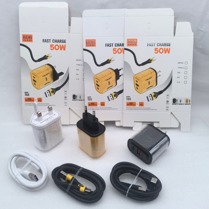 25W USB C Wall Charger & 3A Type C Cable Travel Adapter 5V/3A Output for Samsung Electric Cargadores Tipo c Adaptateur Kabel