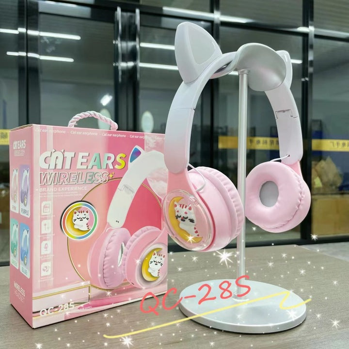 Factory Wholesaler Over-Ear Wireless Headphones for Kids Cute Cartoon E-Sports Gaming Headset Super Long Battery Life