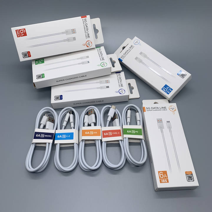 6A Super Fast Charge 66W USB C Charging Cable for Samsung for Huawei Type C PD Data Cable