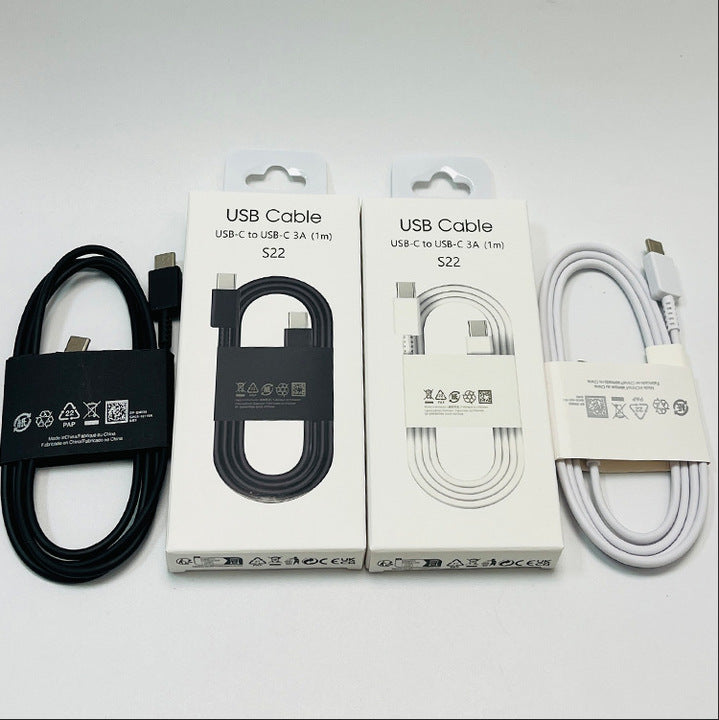 3A USB3.0 1m Type-C Data Cable for Samsung S25 S24 S23 S22 S21 A70 A80 Fast Charging High Speed Data Transfer C Type Cable