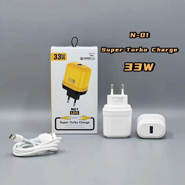 Quick Charge QC3.0 USB-C 5V/3A 33W Fast Charger for Mobile Phones