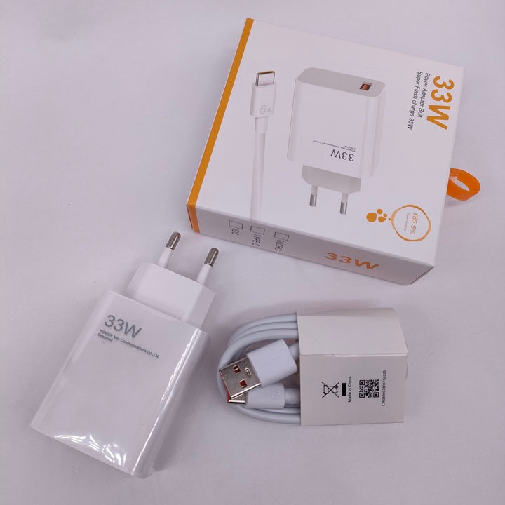 High Quality 33W USB Super Fast Charging for Xiaomi US EU Plug Adapter Travel Charger Adaptor for Redmi