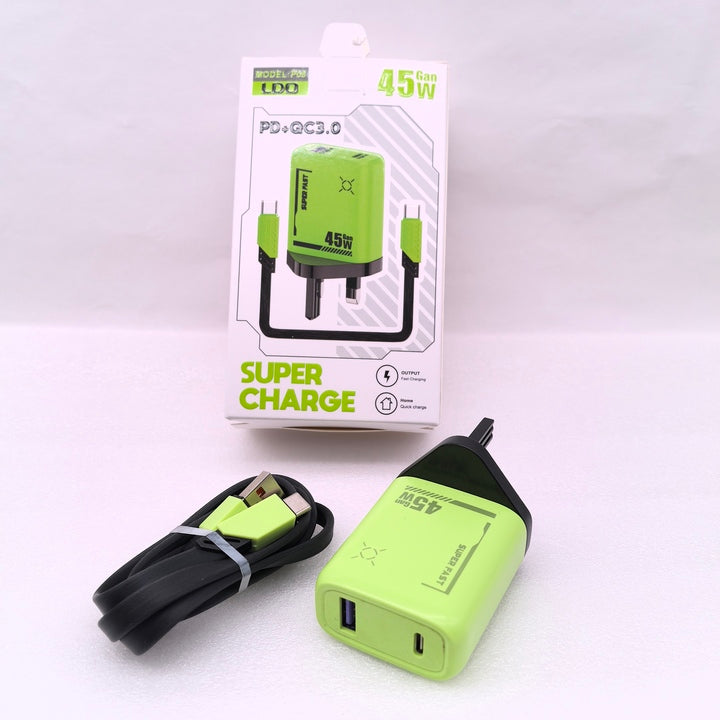 Travel-friendly PD20W USB C Wall Adapter with QC3.0 Fast Charging Technology Electric Mobile Phone Charger and USB Adapter