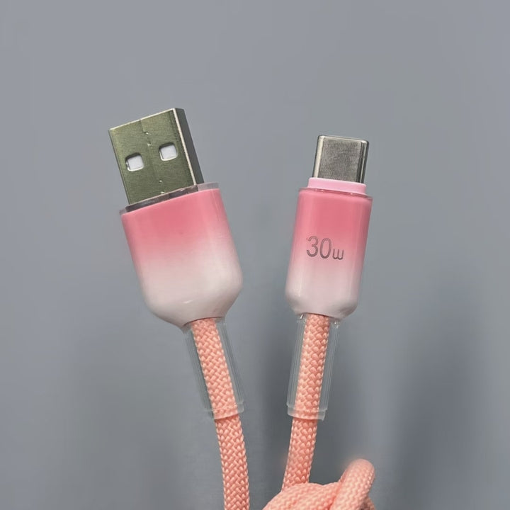 Rainbow Nylon Braided Usb to 8pin C89/c189 Chip Cable for iphone USB to Type c for Samsung Data Cable OEM Brand