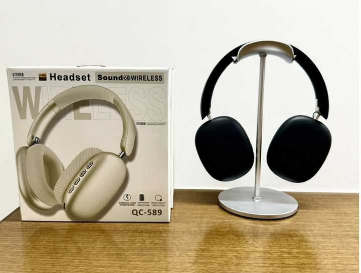 High Quality QC589 Over-Ear Wireless Earbuds with Long Battery Life-Sports & Travel Ready Headphones