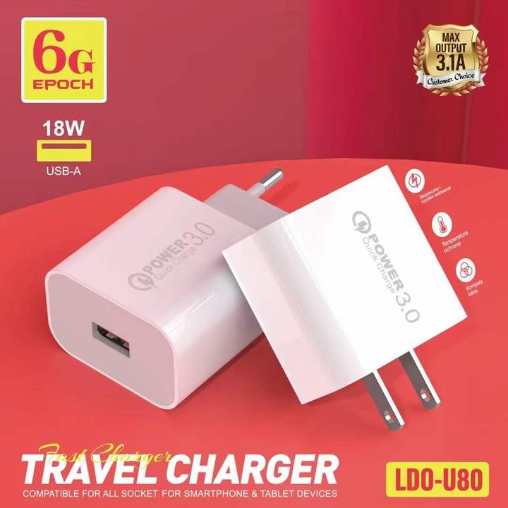U80 QC3.0 Usb Charger Quick Charger Fast Charging Cell Phone Adapter Portable Mini Wall Charger