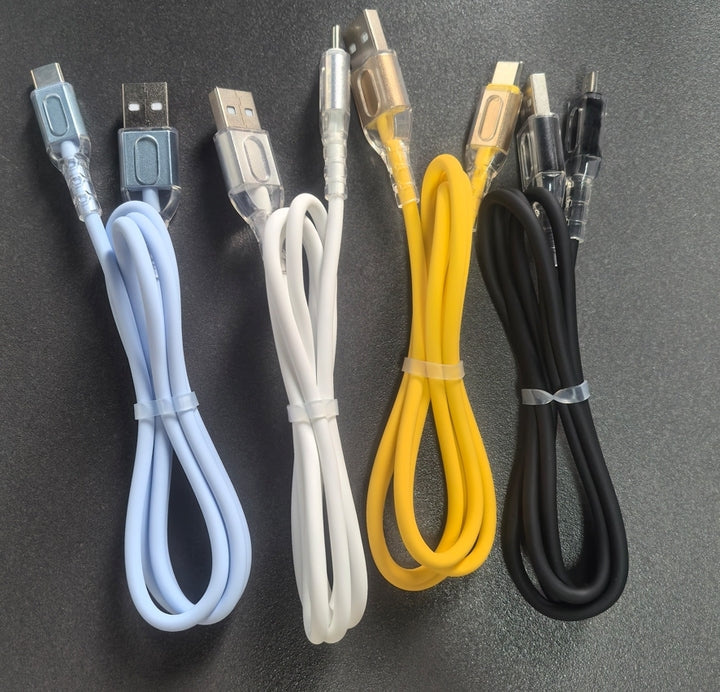 3ft Silicone USB Type-C Fast Charging Cable 3A Quick Charger Cord for iPhone for Samsung A36 A26 A16 A35 Data Cable