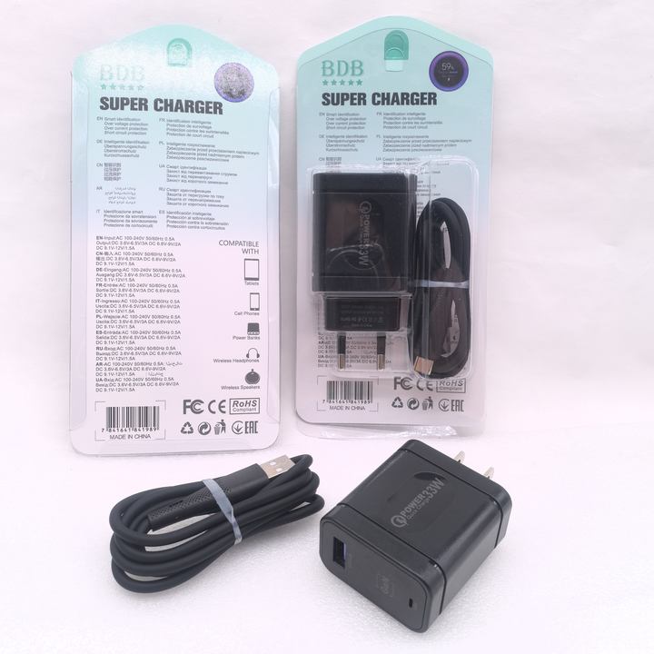 33W Fast Type C Charger Electric Wall Charger for Samsung for Huawei Travel OEM Mobile Accessories Convenient Rapid Charging