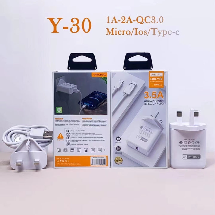 UK Fast Charger for Samsung QC3.0 Cell Phone Charger