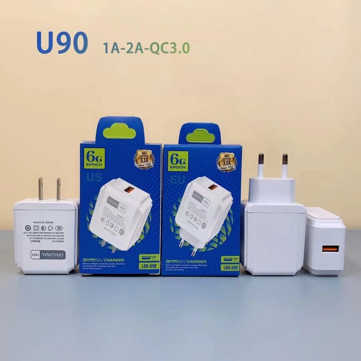 20 In1 Package USB Charger Quick Charge 3.0 Fast Phone Charger QC 3.0 Wall USB Adapter for Power Bank Portable Mobile