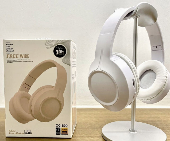 QC-B99 Wireless BT5.3 Headset with 5-10 Hours Battery Life PC ABS Material Long Wear & Pain-free Design High Quality