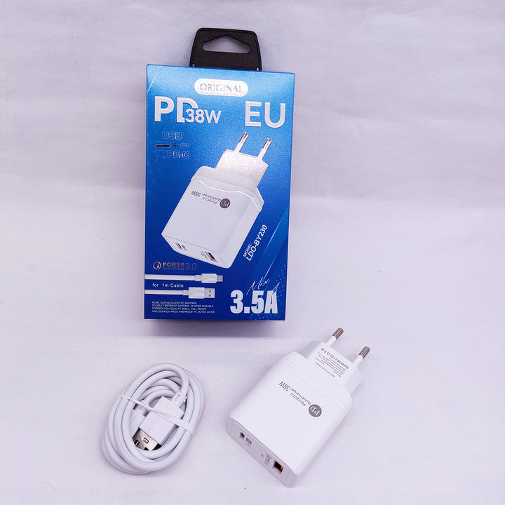 Made in China Mobile Universal Charger Wholesale 1 PD38w PD 20w Charger Dual Port Usb Wall Charger Type c