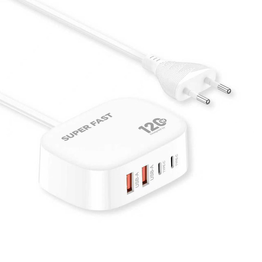 20W Fast Charger Multi-Port USB Wall Socket with 4 Charging Slots Universal Fast Charge for Phone & Adapter Devices