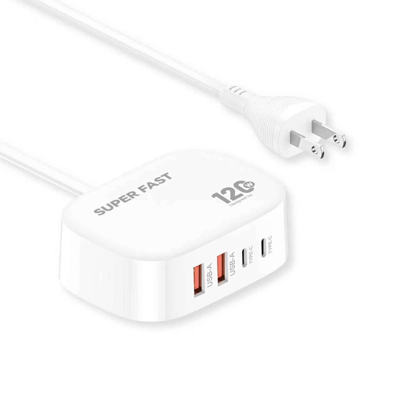 20W Fast Charger Multi-Port USB Wall Socket with 4 Charging Slots Universal Fast Charge for Phone & Adapter Devices